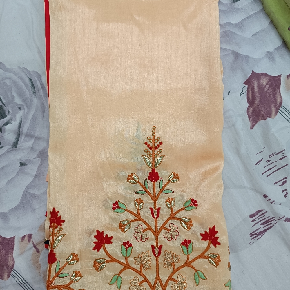 New semi raw silk saree - Picture 3 of 5
